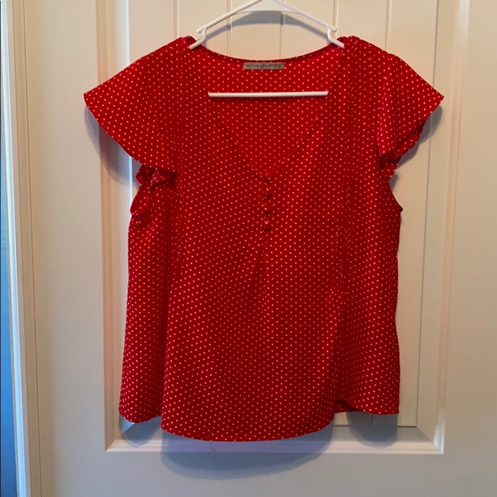 Women’s polka dot blouse